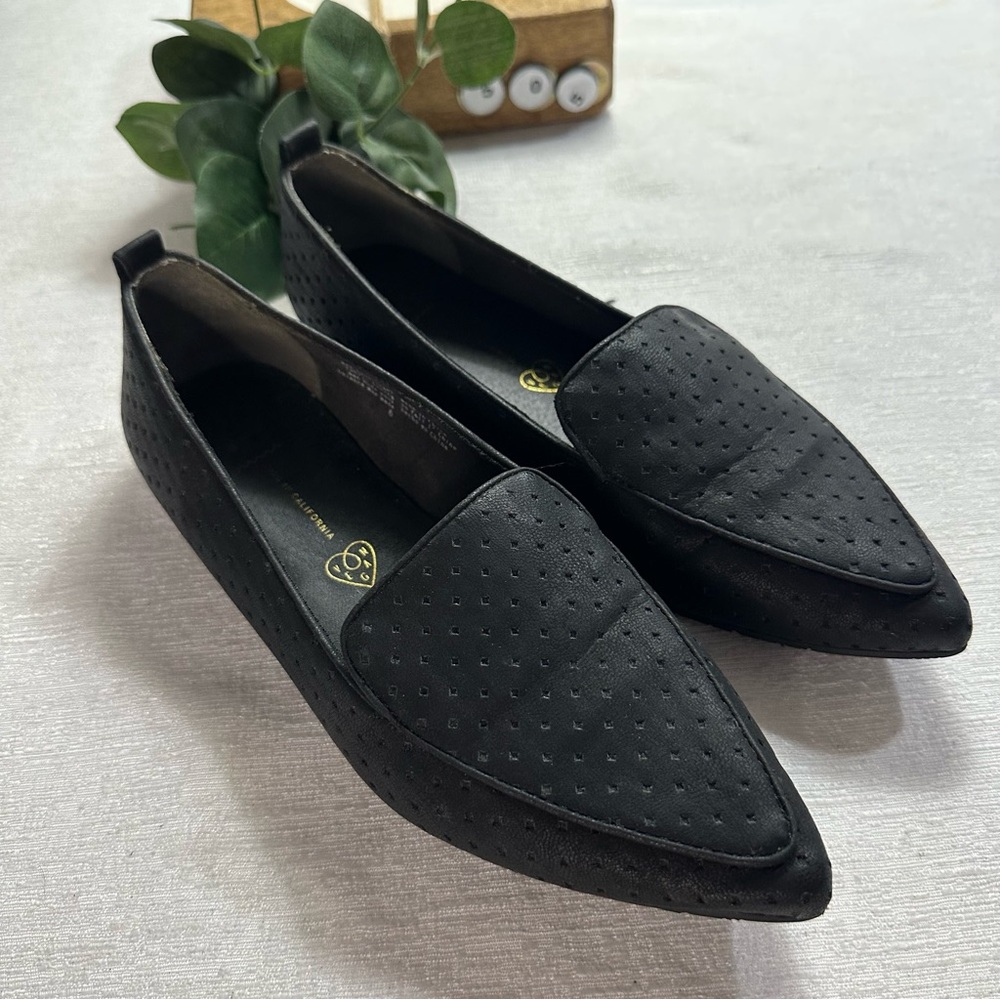 BC Born in California Women’s Black Vegan Pointy Mules Size 6 - Picture 2 of 8